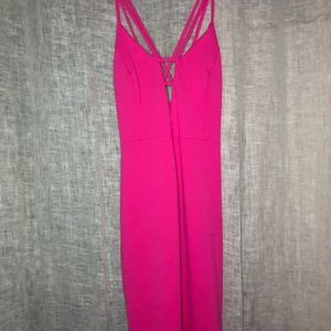 Hot pink cocktail dress